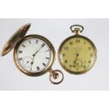 A Continental gold plated 'Chronometre Imperia' pocket watch,