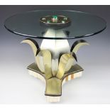 A pair of Anthony Redmile white metal occasional table,