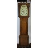 A late George III Shropshire oak eight day longcase clock,