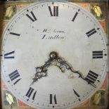 A George III oak and mahogany thirty hour longcase clock, the 31cm dial with Roman numerals,