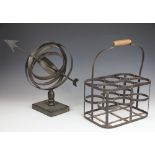 A modern bronzed metal armillary sphere, 42cm,