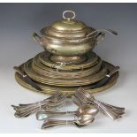A selection of silver plated wares from Leasowe Castle,