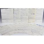 A collection of thirteen ICM run slips / runner silps, comprising Lawrence Olivier, Cybill Shepherd,