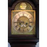 A George III stained pine eight day long case clock,