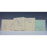 A collection of six 1966 World Cup England team signatures/autographs, comprising Bobby Cameron,