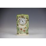 A Moorcroft mantle clock,