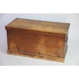 A pine blanket box, 48cm H x 93cm W x 45cm D,