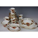 A selection of Royal Albert Old Country Roses tea and dinner wares,