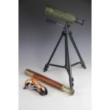 A Ross of London silvered brass single drawer telescope, No 84268,