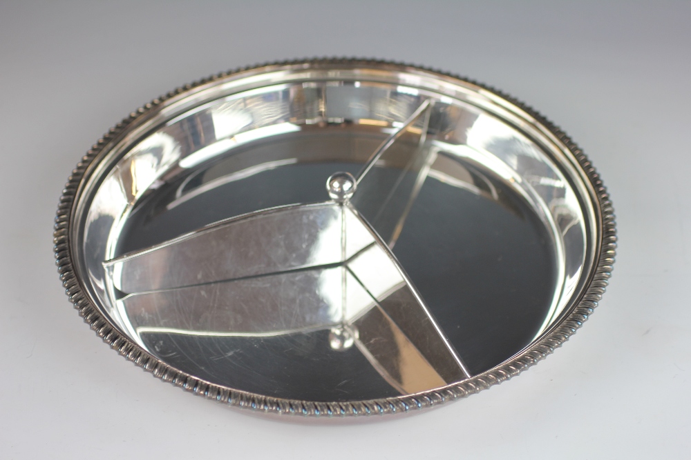 A late 19th century large circular serving dish and cover, with three section divider inside, - Image 2 of 2