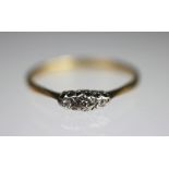 A three stone ring,