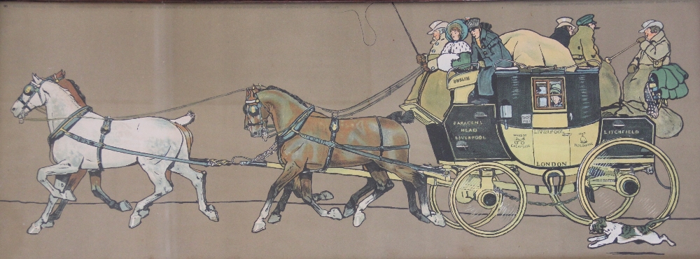 After Cecil Aldin, pair of colour lithograph coaching prints, - Bild 2 aus 2