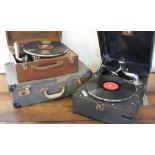 An HMV gramophone, with No 5B chrome reproducer,