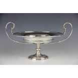 A George V silver twin handled circular pedestal dish, Holland Aldwinkle & Slater, London 1912,