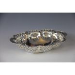 A silver bread basket, S.