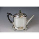 A George III silver teapot and stand, William Fountain & Daniel Pontifex, London 1793,