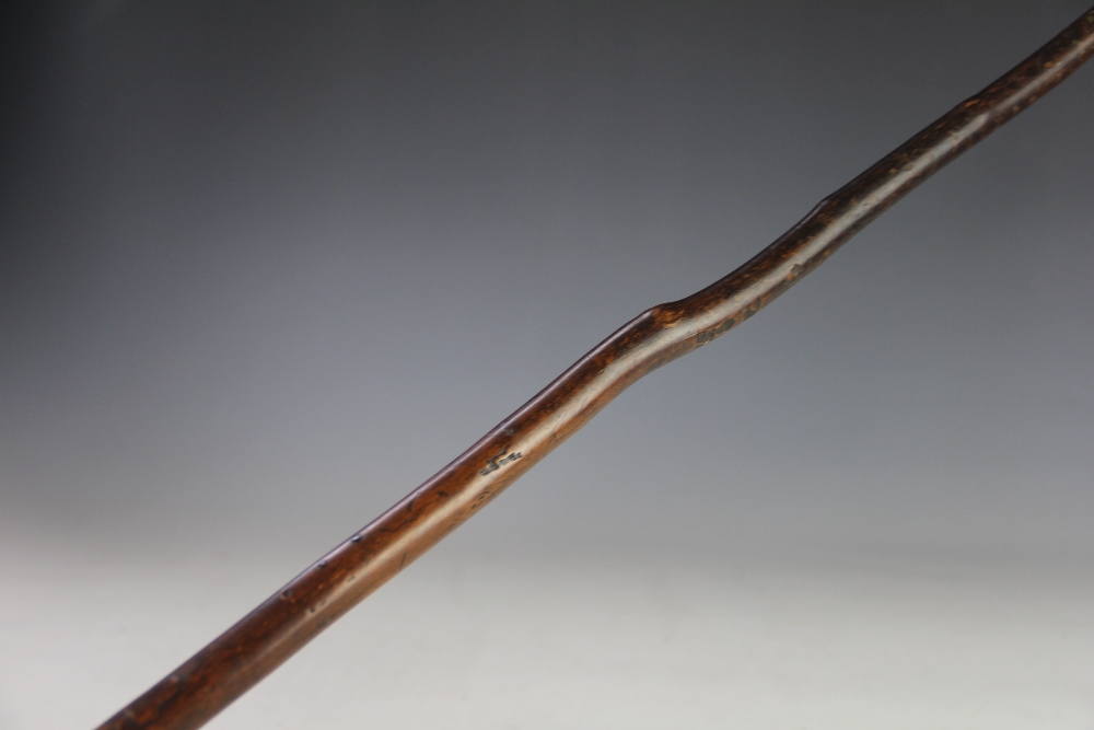 A 19th century carved wood walking cane / game keepers stick, possibly sycamore, - Bild 3 aus 3