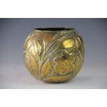 An Arts and Crafts brass vase by John Pearson,