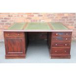 A Victorian mahogany partners desk,