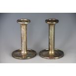 A pair of silver candlesticks, A & J Zimmerman, Birmingham 1921,