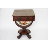 A William IV mahogany work table,