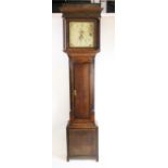 An early 19th century Shropshire oak thirty hour longcase clock,