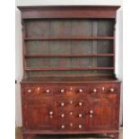 A George III oak high back dresser,