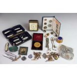 A collection of assorted ephemera, to include; assorted watch alberts, cufflinks,