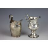 A silver cream jug, London 1774,