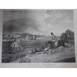 After Captain John Pratt, black and white aquatint, Hog Hunting - The Charge,