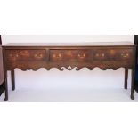 A George III Shropshire oak dresser,