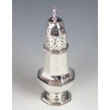 An Edwardian silver sugar caster, Skinner & Co, London 1907,