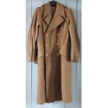 A World War II 1940 pattern military issue greatcoat by Hill & Roberts Ltd, size 7, indistinct date,