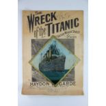 A Titanic White Star Line commemorative glass plaque, 'On her maiden voyage April 15th 1912',