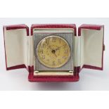 An Art Deco Selex travel / boudoir timepiece, with Swiss made movement, circular face,