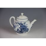 A Worcester porcelain teapot and cover circa 1775,