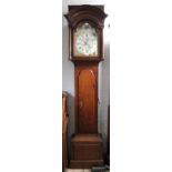 A George III eight day oak longcase clock,