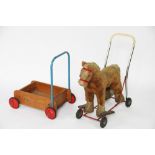 A childs Tri-and cart, (lacking bricks),