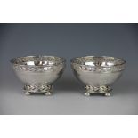 A pair of Arts and Crafts silver dishes by Albert Edwin Jones,