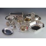 A collection of Victorian and later silver plated wares,