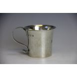 A silver Britannia standard mug, Thomas Bradbury & Sons Ltd, Sheffield 1922,