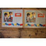 Two vintage Lego systems within wooden slide top boxes and a quantity of Meccano to original box
