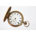 A gold plated full hunter pocket watch, engraved 'Presented to Capt. E. E. Farnall from H. H.