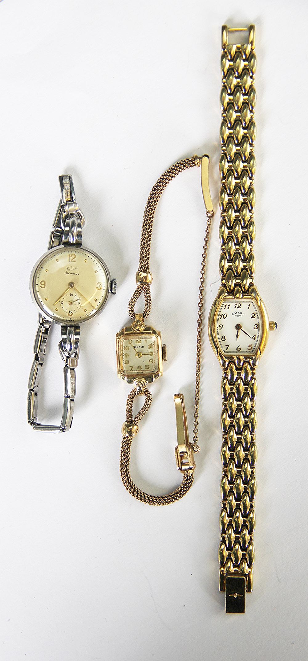 A lady's Mignon wristwatch, the square dial with Arabic numerals, reverse stamped '14k', - Bild 2 aus 2