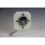 An Art Deco onyx eight day mantel time piece,