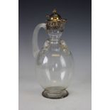 A Victorian silver gilt mounted claret jug, Edward H Stockwell, London 1871,