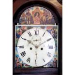 An early Victorian eight day oak longcase clock,