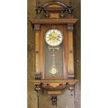 A walnut Vienna regulator clock,