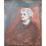 Neville Hickman, 20th century British, oil on canvas, 'Portrait of Elsie May Hickman,