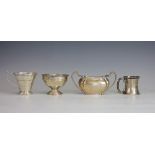 A collection of silver, to include; a two handled sugar bowl, John Round & Sons, 8cm high weight 4.